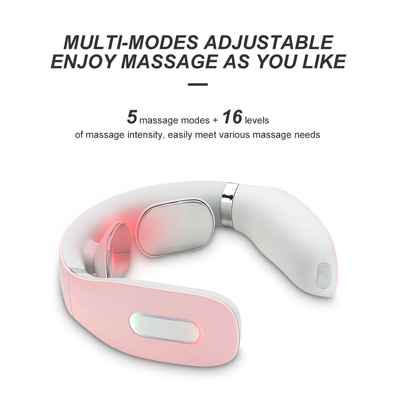 Electronic Intelligent Portable Physiotherapy Neck Massager 4 Massage Modes 16 Levels Of Adjustment Mini Cervical Massager