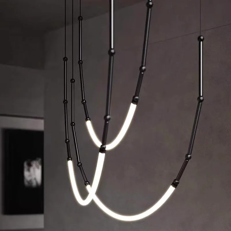Светодиодные подвесные светильники con bolas decorativas en suspensiones tubulares elementos de luz forma люстры