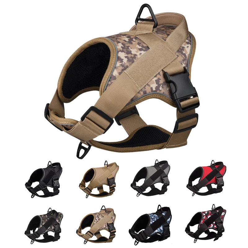 durable air layer custom dog harness dog k9 reflective adjustable leather dog harness