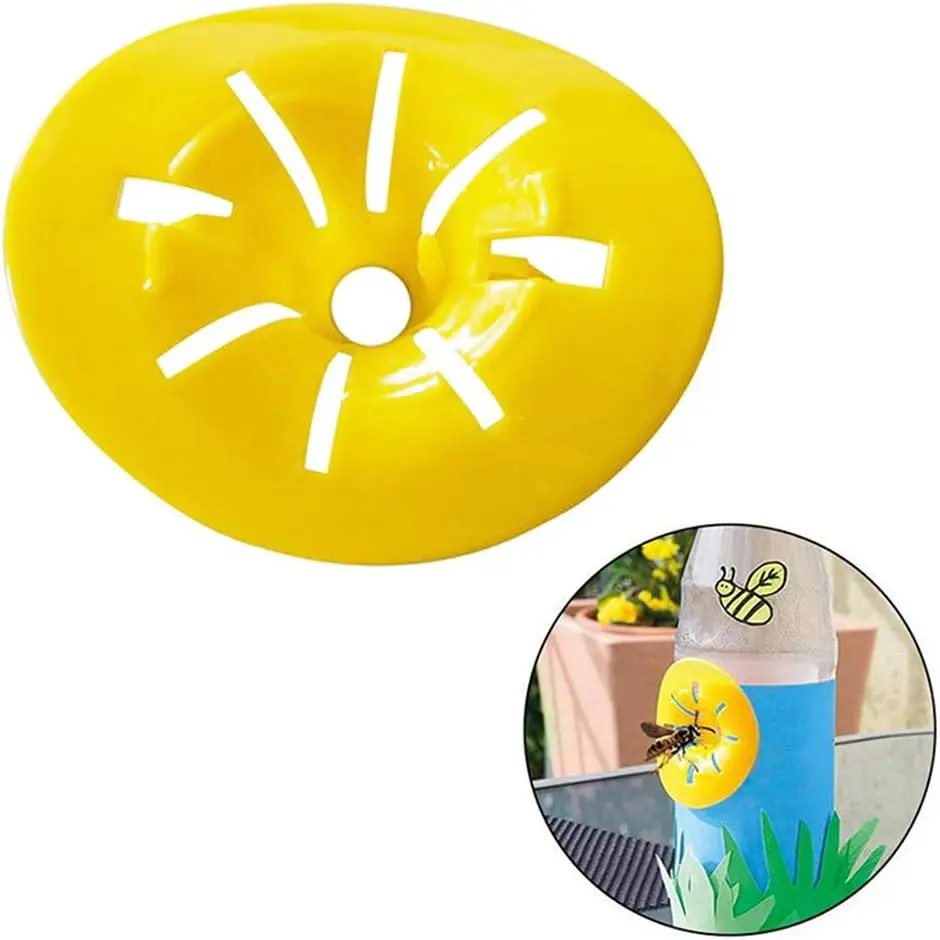 Wasp Catcher Bee Trap Hornets Bottle Catcher Trap Yellow Funnel for Bees Hornet Insect Catcher Hornet Trap