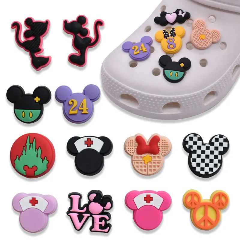New Design Mickey Shoe Charms Girl Croc Charms Mickey Decoration Mickey Charms Wholesale