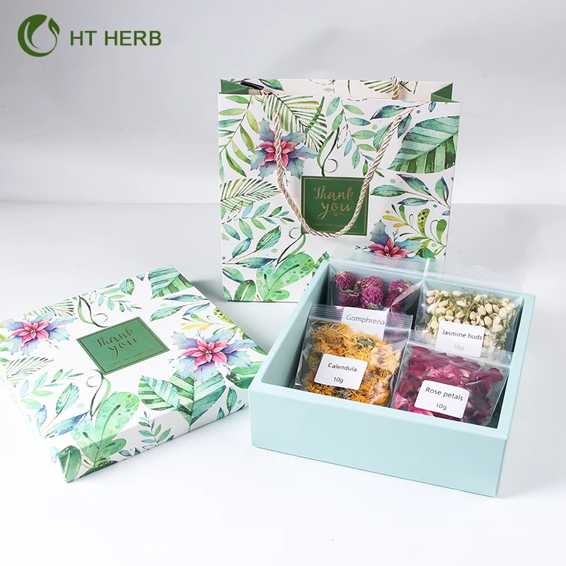 High Quality Fashion Decorative Mixed Real Dried Flowers Gifts Box Herbs Rose Petals Calendula for Bath candle resin Spa