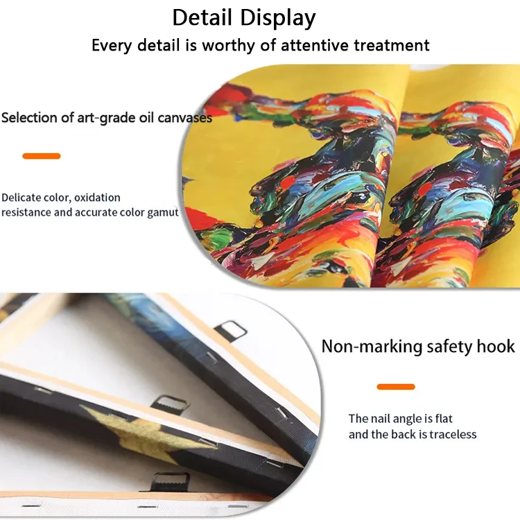 FREE CLOUD 100% Hand-painted Sailing Ship Colorful Large Size Landscape Abstract Sea Boat Oil Painting