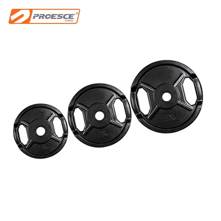 Black Rubber Handle Weight Plate (62257814987)