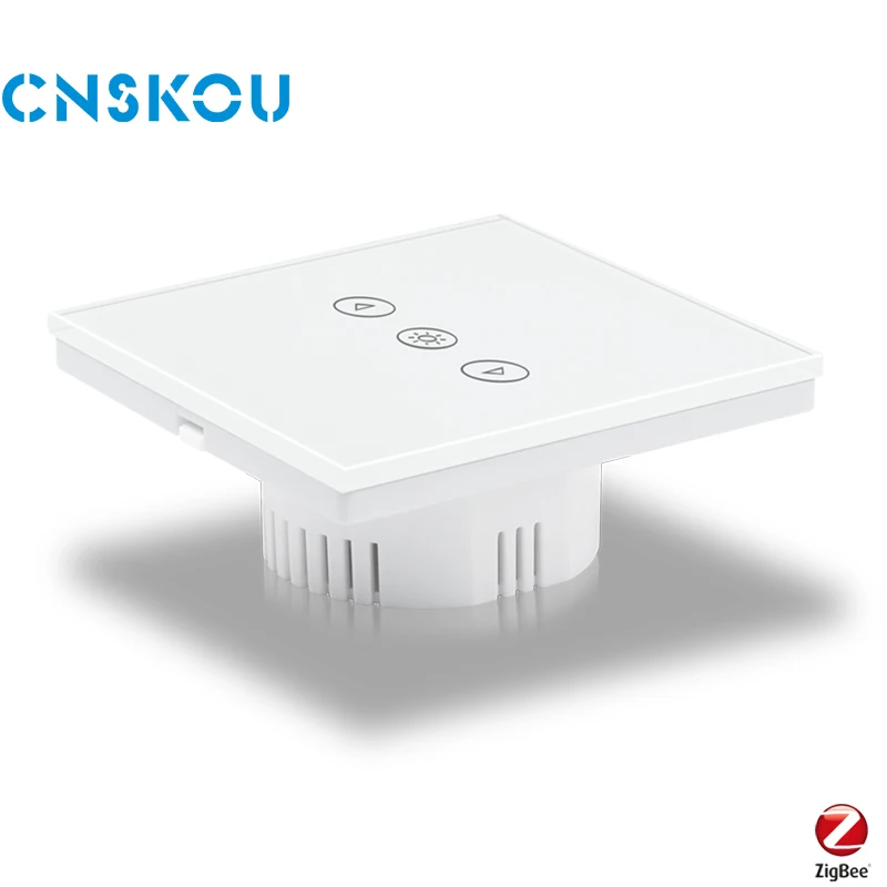 EU/UK Standard Voice Control FCC Crystal Panel Tuya Wall Smart Dimmer Zigbee Switch