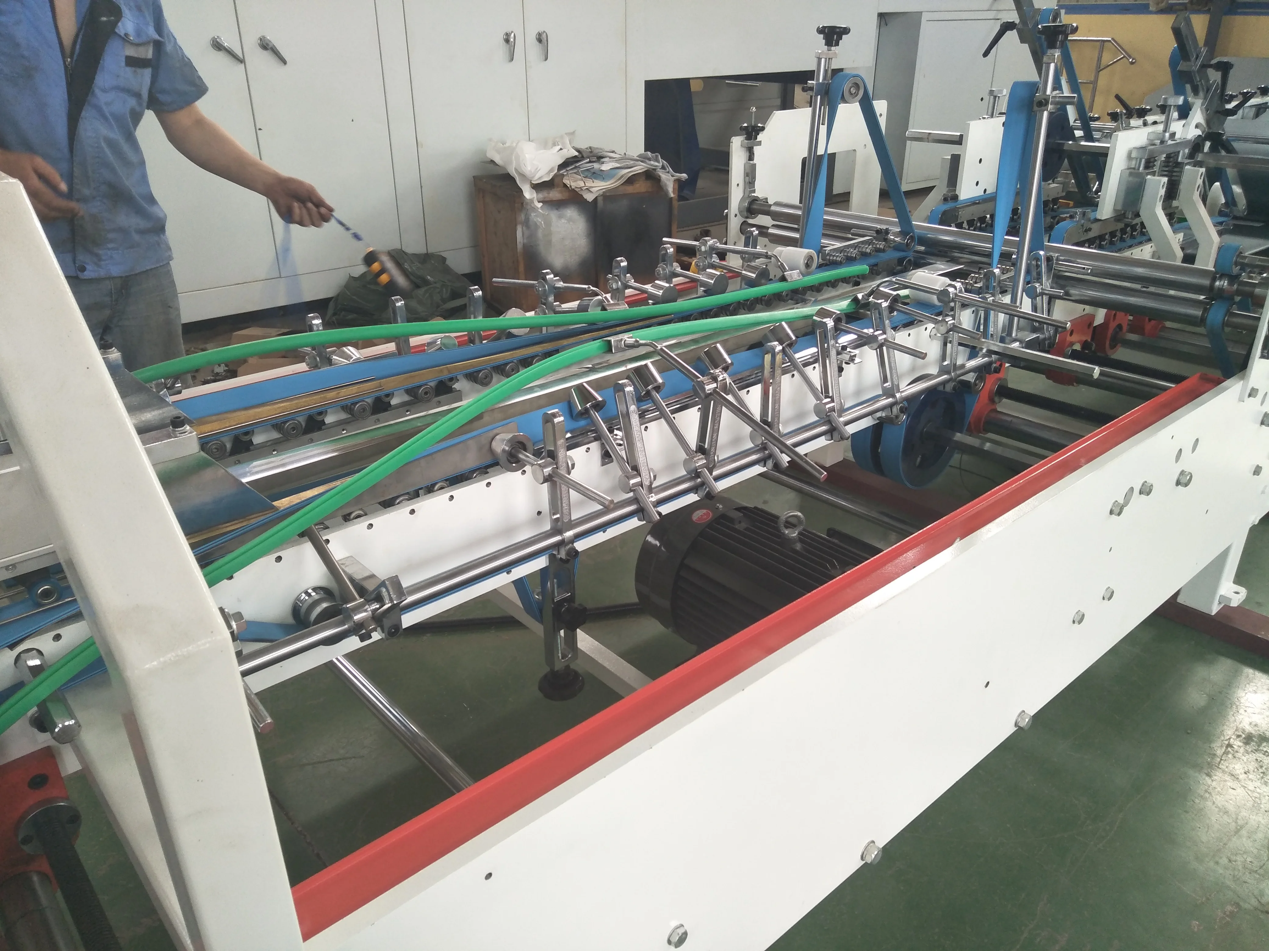 Automatic Crash Lock Bottom Folder Gluer Machine Box Making Pasting Glue Folding Gluing Machine