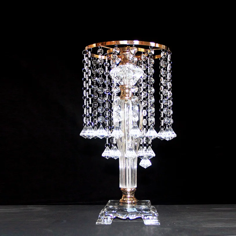 wedding crystal centerpieces metal flower chandeliers acrylic flower stand table centerpiece aisle road lead