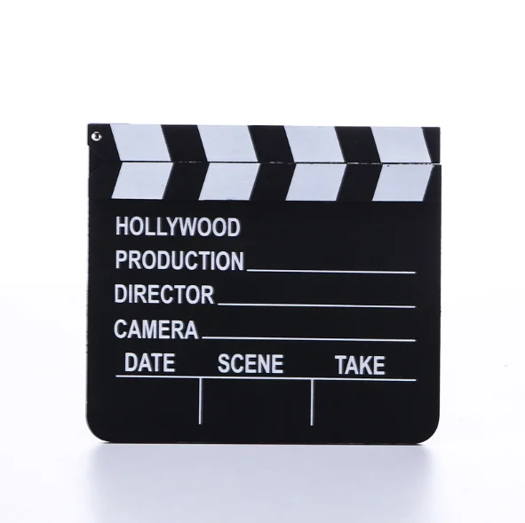Wood black and white director board/ Film clappers shooting props/ retro creative home decor pieces