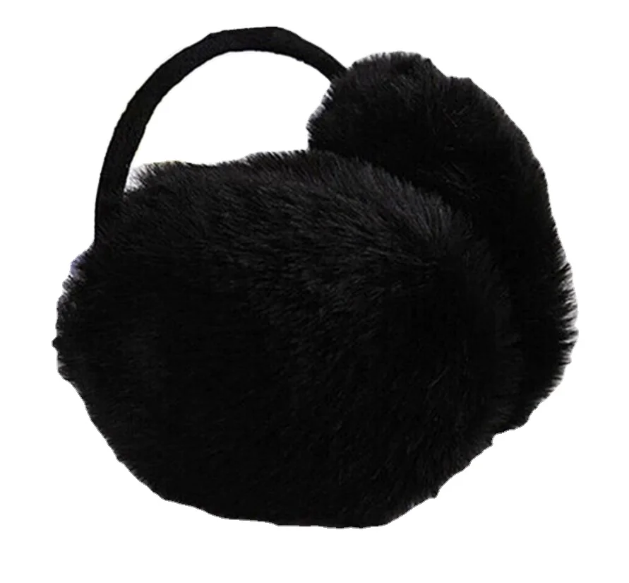 Однотонные утепленные Наушники унисекс из искусственного меха зимние уличные теплые наушники для детей и взрослых