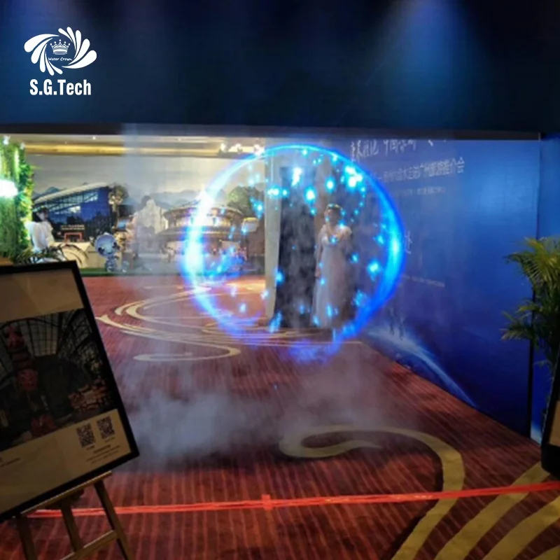 High Quality Length Downward Water Mist Smoke Machine 3D Video Picture Display Fog Screen Projection