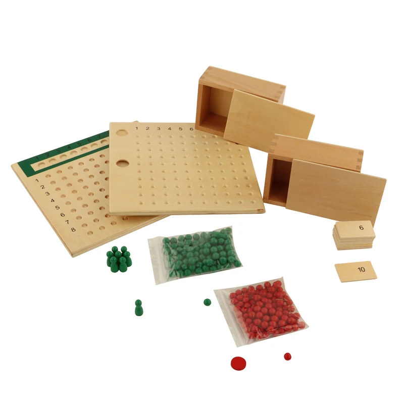 
Multiplication Division Bead Board Wooden Montessori teaching Aids learning Materials educational toy 