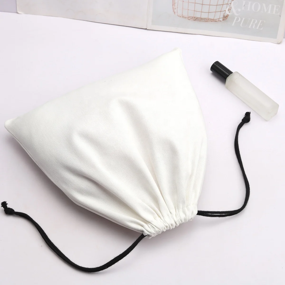 Hot Sale White Cotton Twill Pouch Drawstring Grocery Store Antique Sachet Packing Moisture Proof and Wear-Resistant Cotton Bag