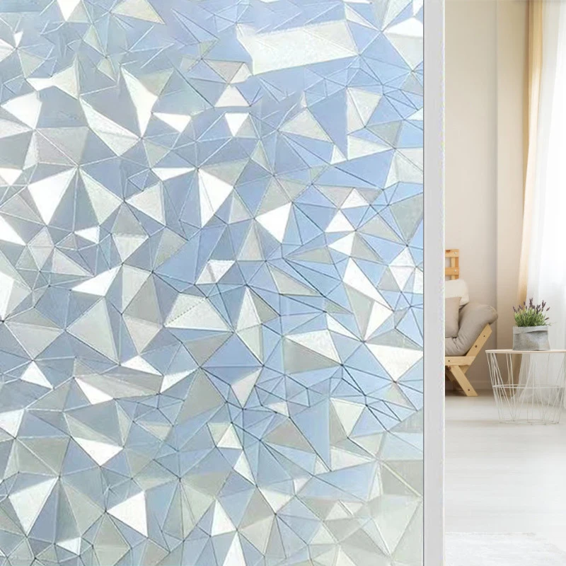 mosaic window sticker with static electricity adhesive free glass film transparent and Window Film For Reeded Glass