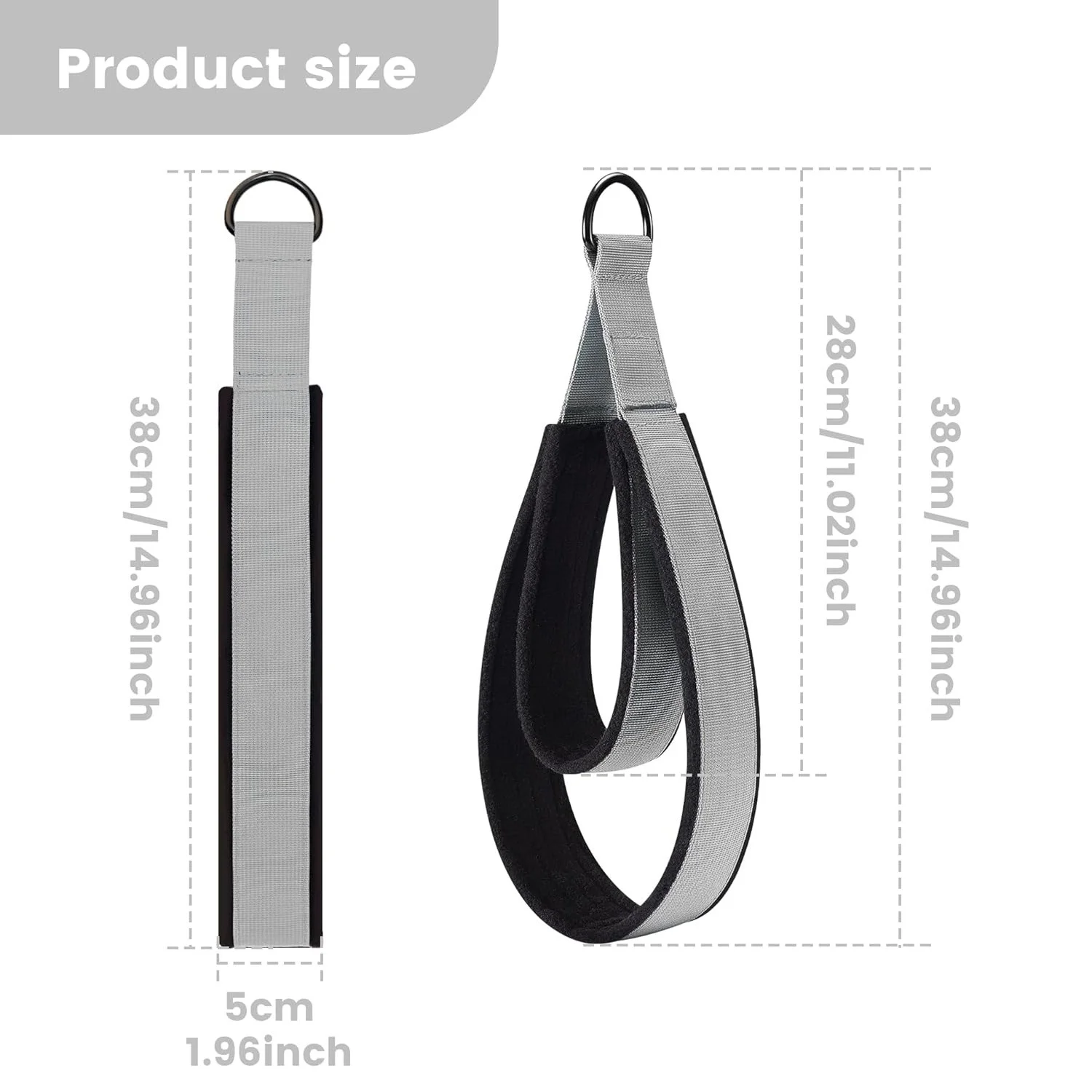 HWBE-0001# Polyester cotton Pilates double loop belt heavy foot fitness yoga equipment gym home exercise D-loop exercise belt