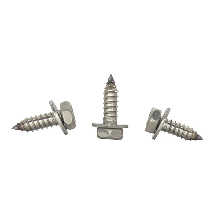 Self-Tapping Hex Screws Fully Threaded High Tensile Loads DIN7976 Tapping Screw with Washer