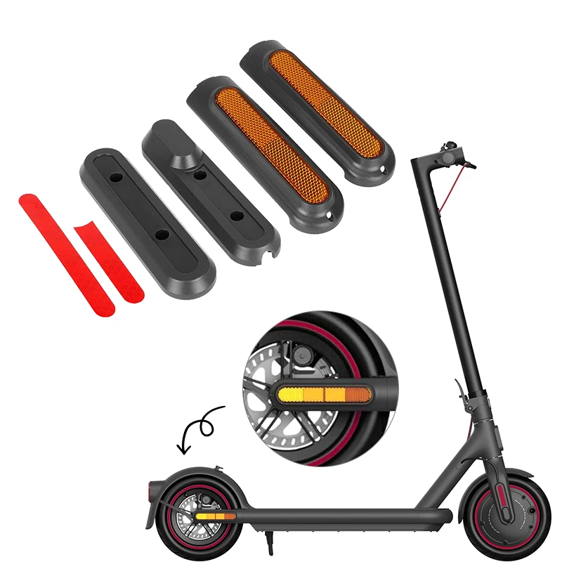 Electric Scooter Front and Rear Wheel Decorative Shells Reflective Protective Cover For Xiaomi 4Pro Scooter Accessories Parts