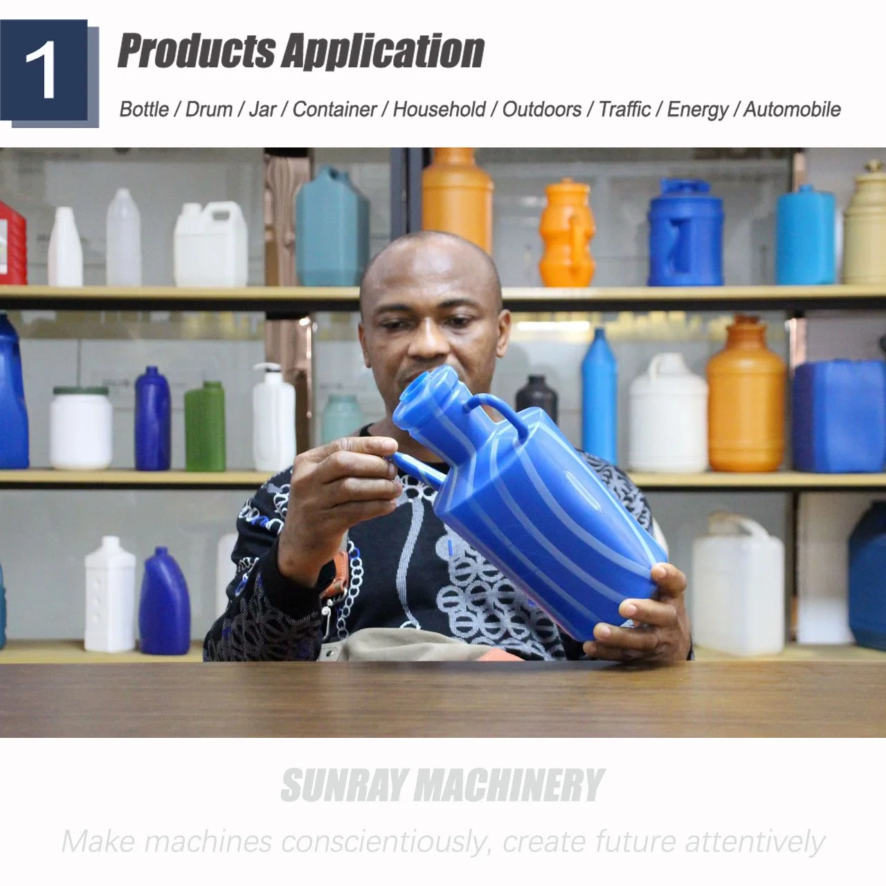 Double Color Stripes Plastic Kettle Making Machine 5L Extrusioin Blow Molding Machine Make Plastic Pot