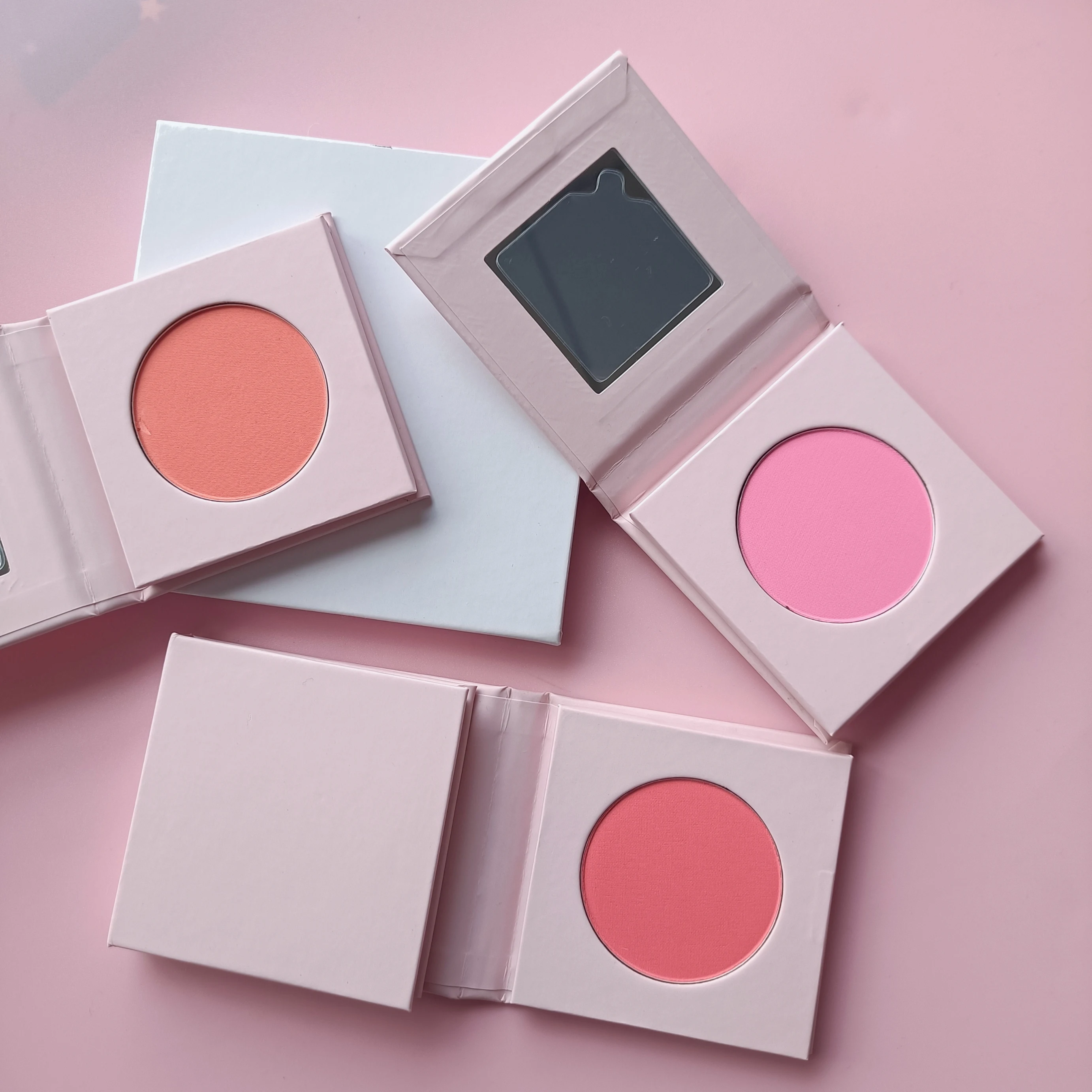 Custom Logo Cheek Make Up Vegan Multi-Colors Single Blush Compact Contour Shimmer Blusher High Pigment Pressed Powder Blush