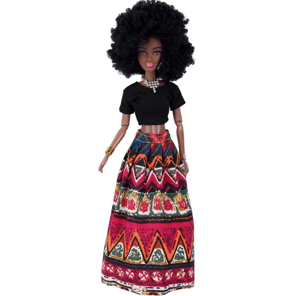 
Bar Dolls For Girls Baby Movable Joint African Black Doll Best Gift Toy Hot sale baby dolls for kids 
