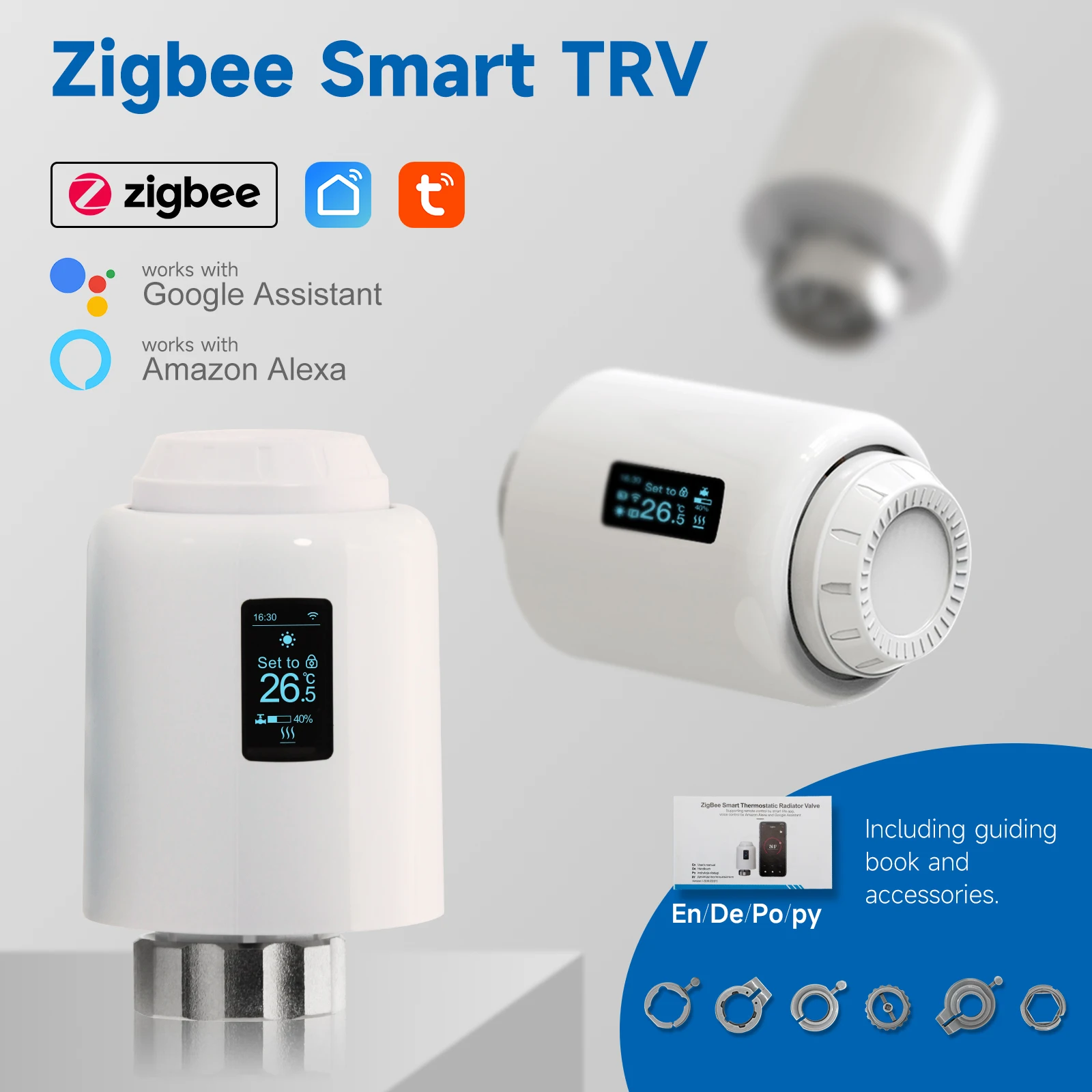 Beok ZigBee Tuya Smart Thermostatic Radiator Actuator Valve Programmable TRV Thermostat