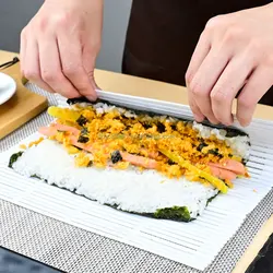 Cooking Accessories Japanese Food Rice Roll Mold DIY Plastic Sushi MaKing Rolling Mat Sushi Tools