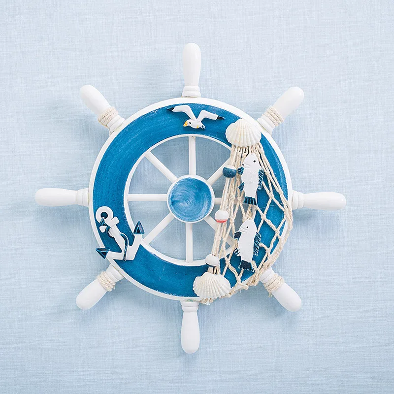 Mediterranean Wooden Fish Bird Helmsman Wall Hanging Home Decor Wall Decor Living Room  Bedroom Home Decoration