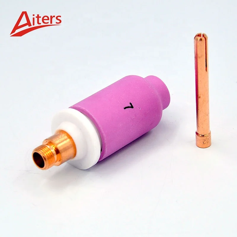 TIG Sample Kit for 7PCS Welding Torch Accessories Medium Gas Lens Collet Body Set Collet Body and Gasket Back Cap WP17/18/26