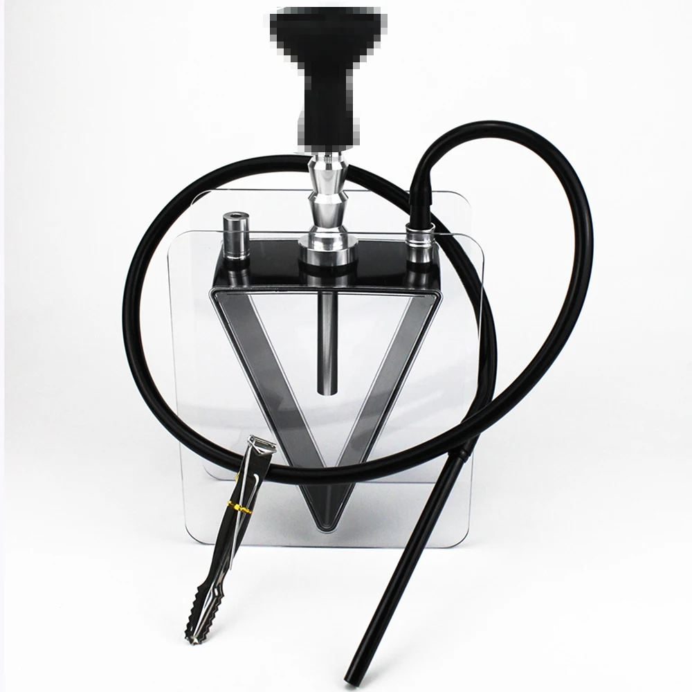 Grinderstar Triangle LED Sheesha Shesha Hookah Shisha Acrylic LED Tabak Hubbly Bubbly Hookah Acrylic Hookah