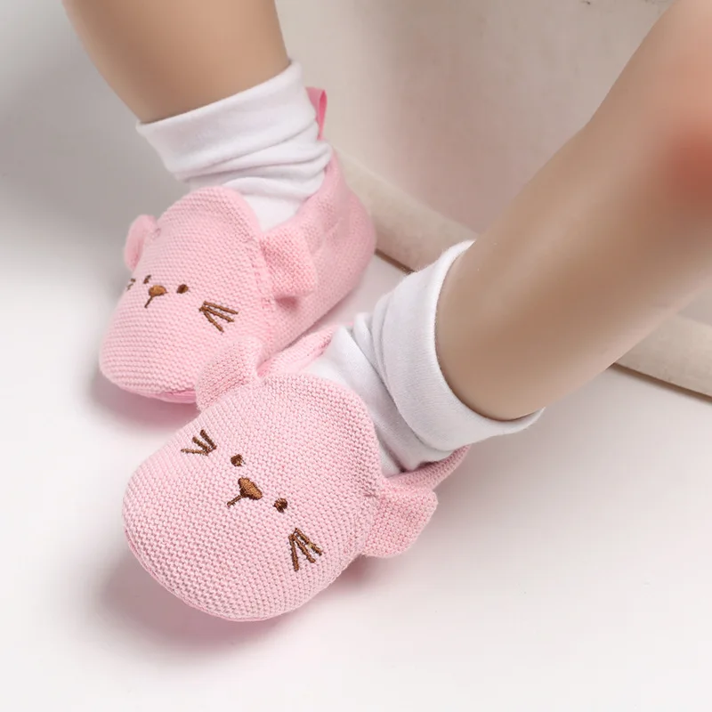 Toddler Knitted Shoes First Walkers Baby Shoes Kids Shoes Soft Sole Elastic Light Fabric For Spring Summer Non-Slip Sole