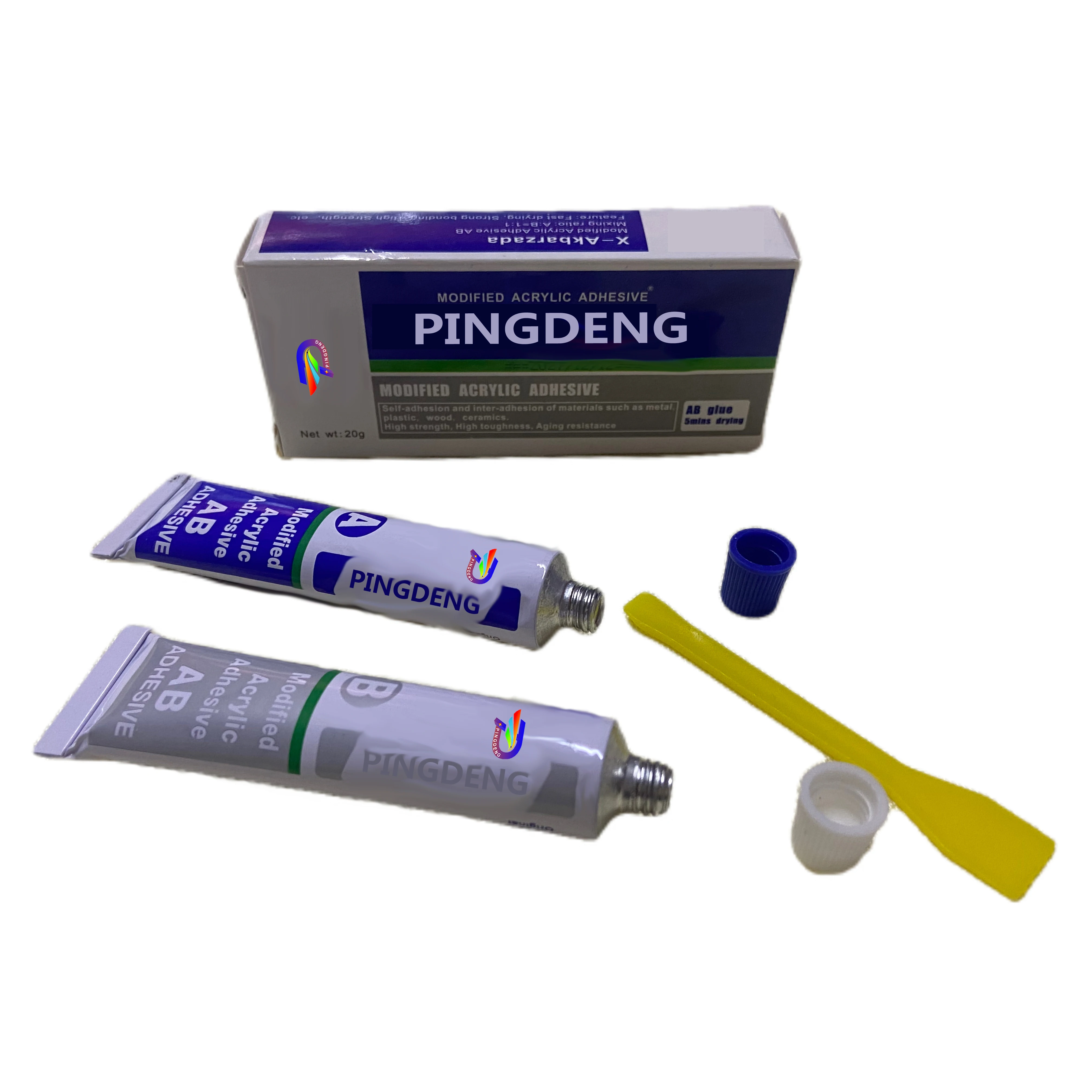 Quick drying good bonding adhesion 20g Modified acrylic epoxy AB glue for metal pipes, radiators and automobile fuel tanks