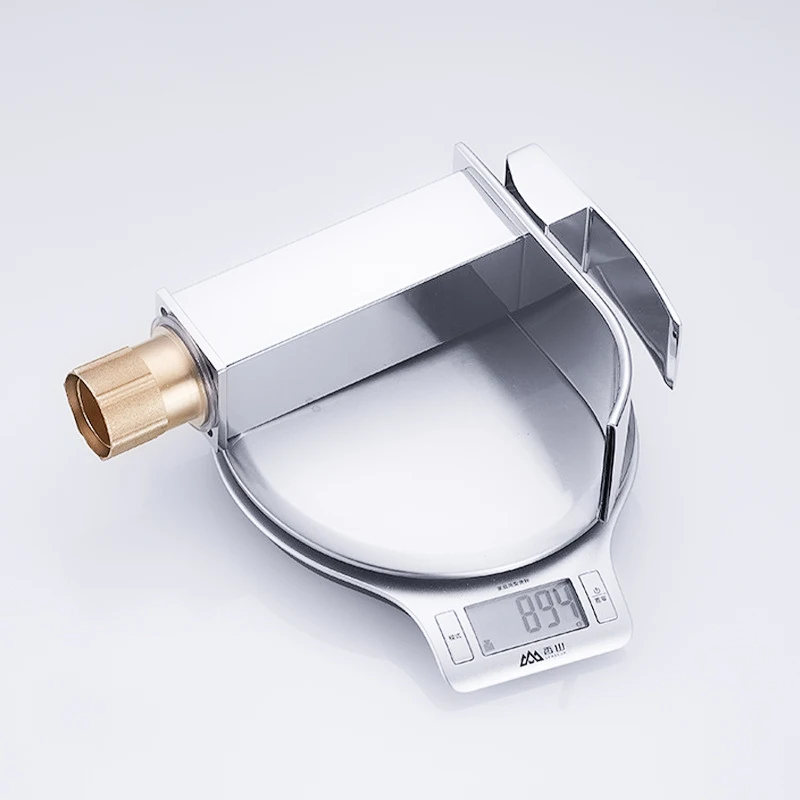 Ceramic Electroplating Square Cube Waterfall Zinc Sink Faucets Basin Faucets