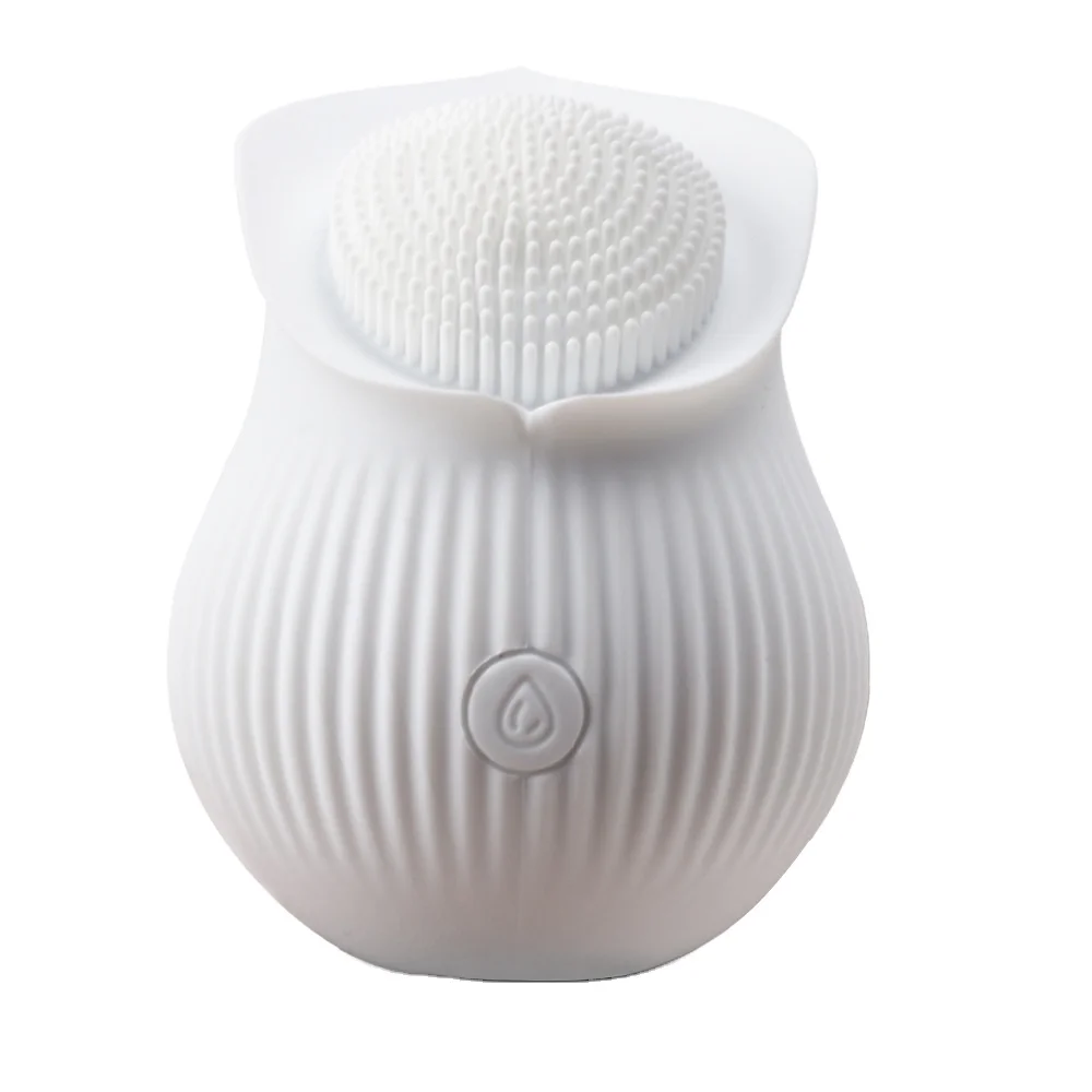 S-hande white rose vibrator with dildo rose shaped vaginal clit sucking vibrator for woman sex toys adult products licking