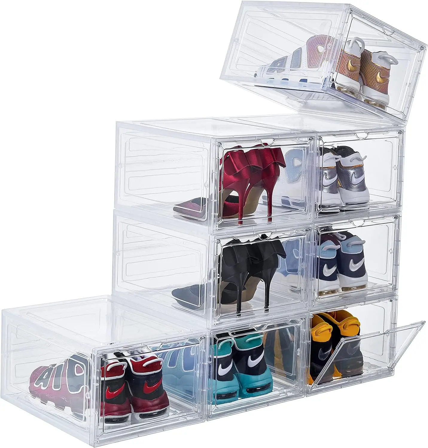 foldable shoe storage box  shoe box storage acrylic us warehouse