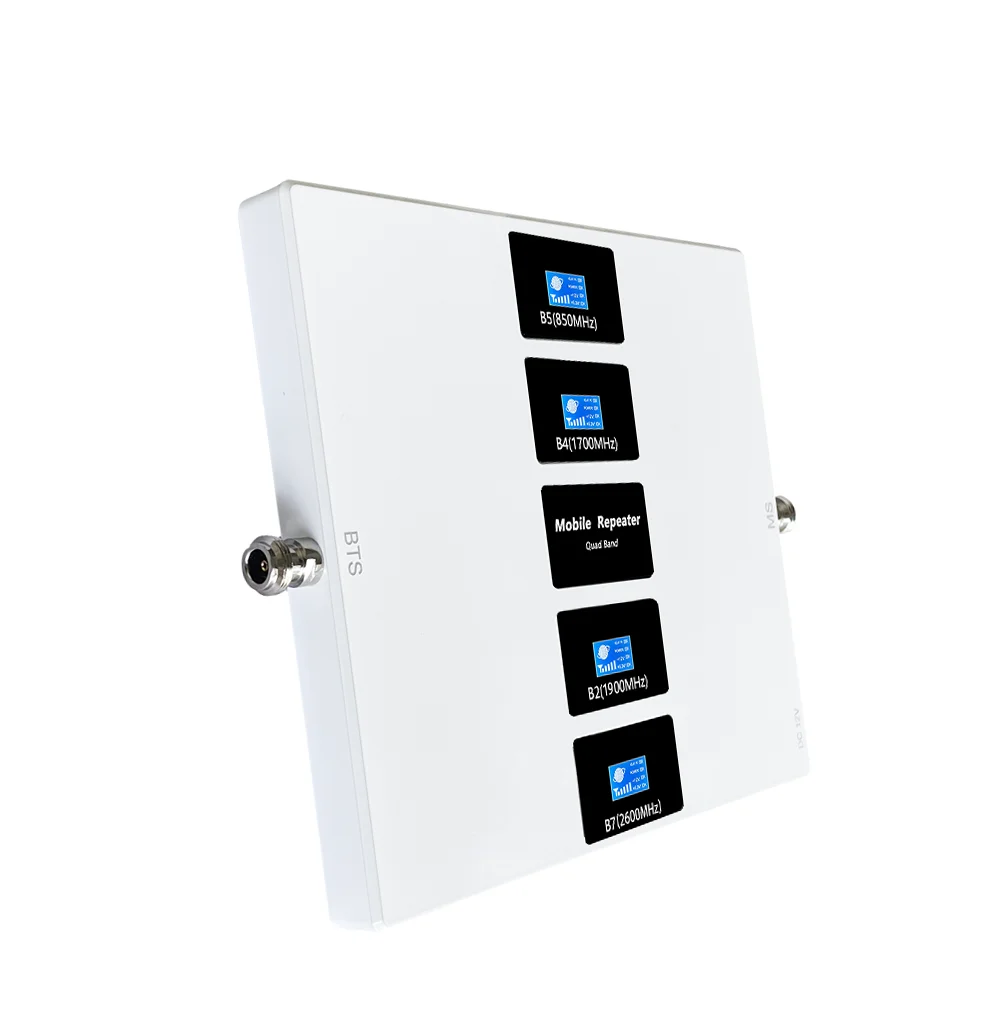Factory Low Price 4-Band Phone Signal Booster Mobile Network Repeater  850 1900 1700 2600Mhz For North America And South America
