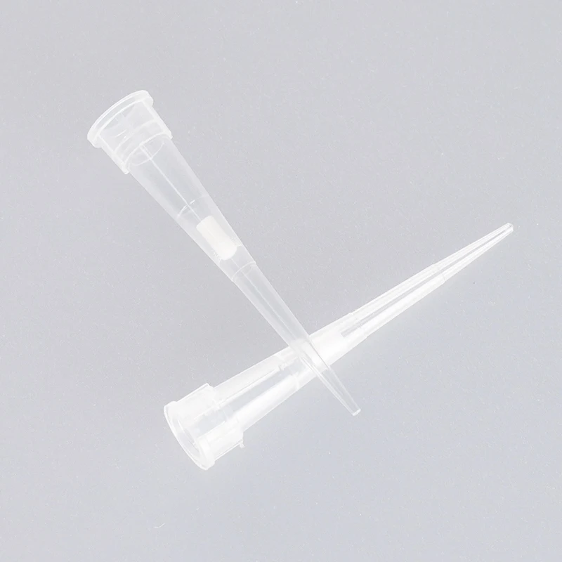 Sterile low retention Laboratory Plastic Filter Pipette Tips in bag