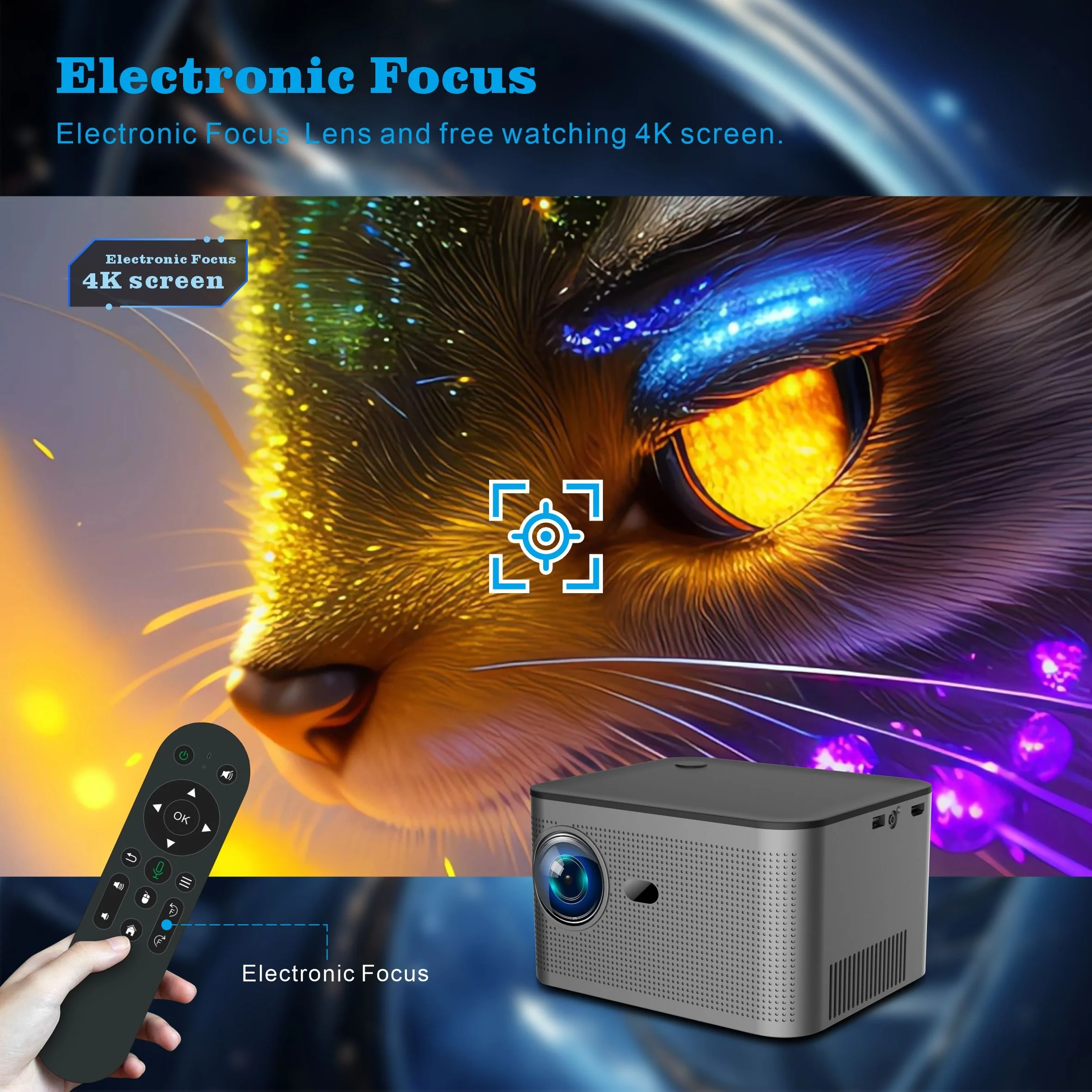 2024 Factory Direct Supply 4K HD Projector HY350 Android 11 2GB 32GB LCD 1080P 350Ansi LM Portable Projector HY350 Proyectores