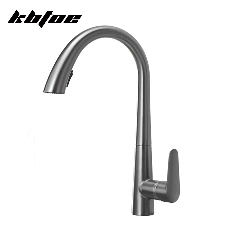 Modern Design Hot and Cold Water Rotatable Brass Pull Out Wash Mixer Sink Taps Kitchen Faucet