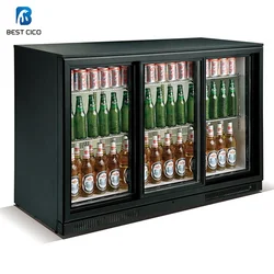 Commercial Beverage cooler 3 Hinged Doors Pub Back Bar Beer Drink Chiller Fridge beer showcase can refrigerator SC-318FS