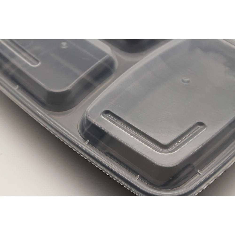 3 отсека BPA БЕСПЛАТНО пластиковый Ланч-бокс для готовки еды контейнеры с