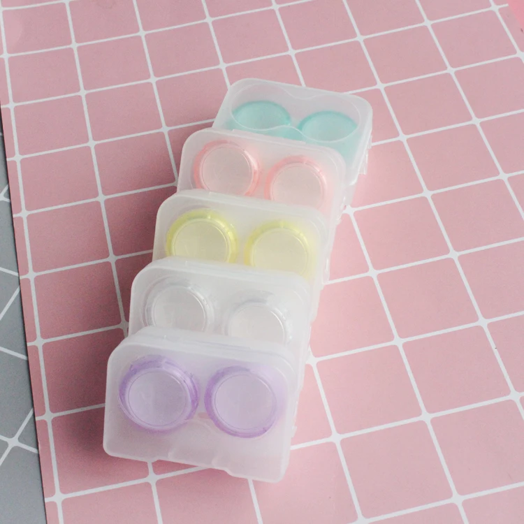SH Wholesale Cosmetic Contact Lenses Box Contact Lens Case for eye care Travel Kit Holder Container