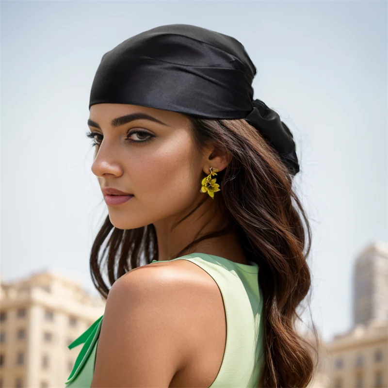 foulard en soie scarves square hijabs seda turban Summer satin scarfs veils designer stylish for women