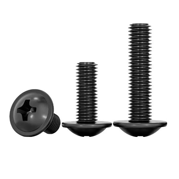 Iron Black Cross round Head with Cushion Screw Disk Product Type Bolts with Bushing Bolt & Bolt