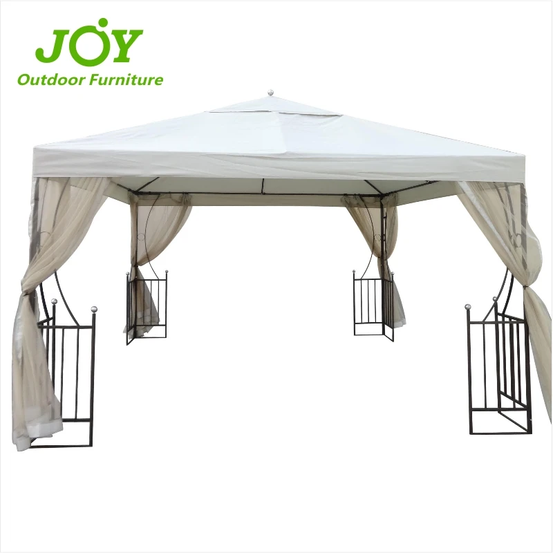 Factory Directly Supply  3*3M Outdoor Cast Weights Wrought Iron Gazebo Canopy