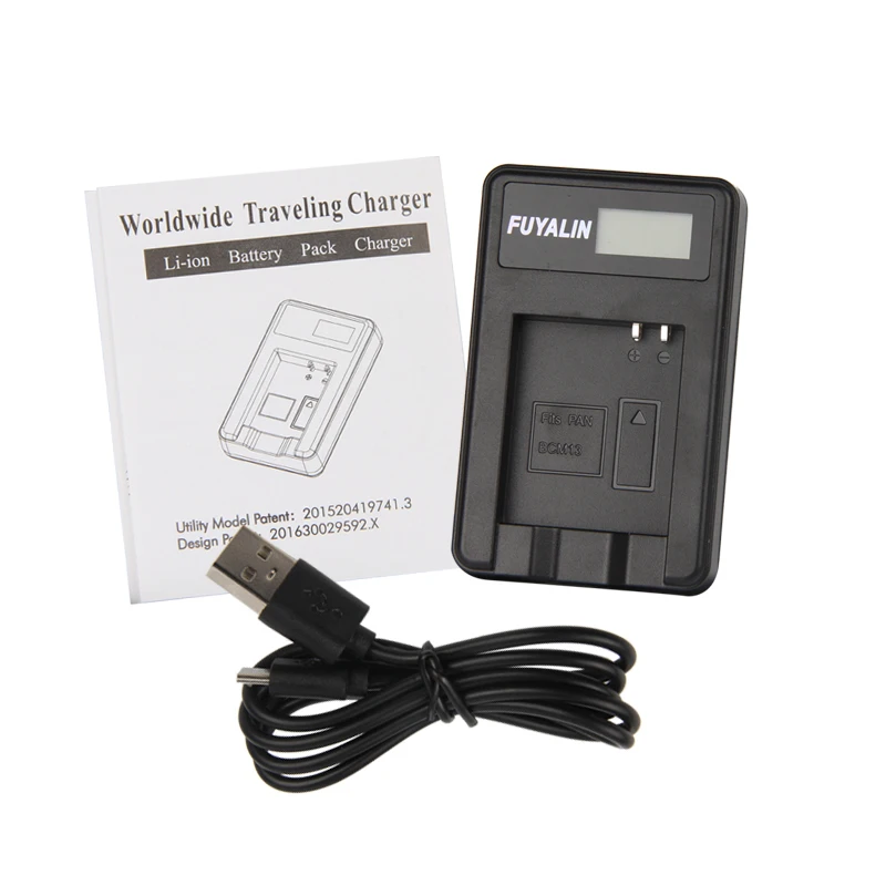 
DMW-BCM13 USB Camera Battery Charger with LED Screen for PANASONIC DMC-ZS30 TZ40 TS5 FT5 