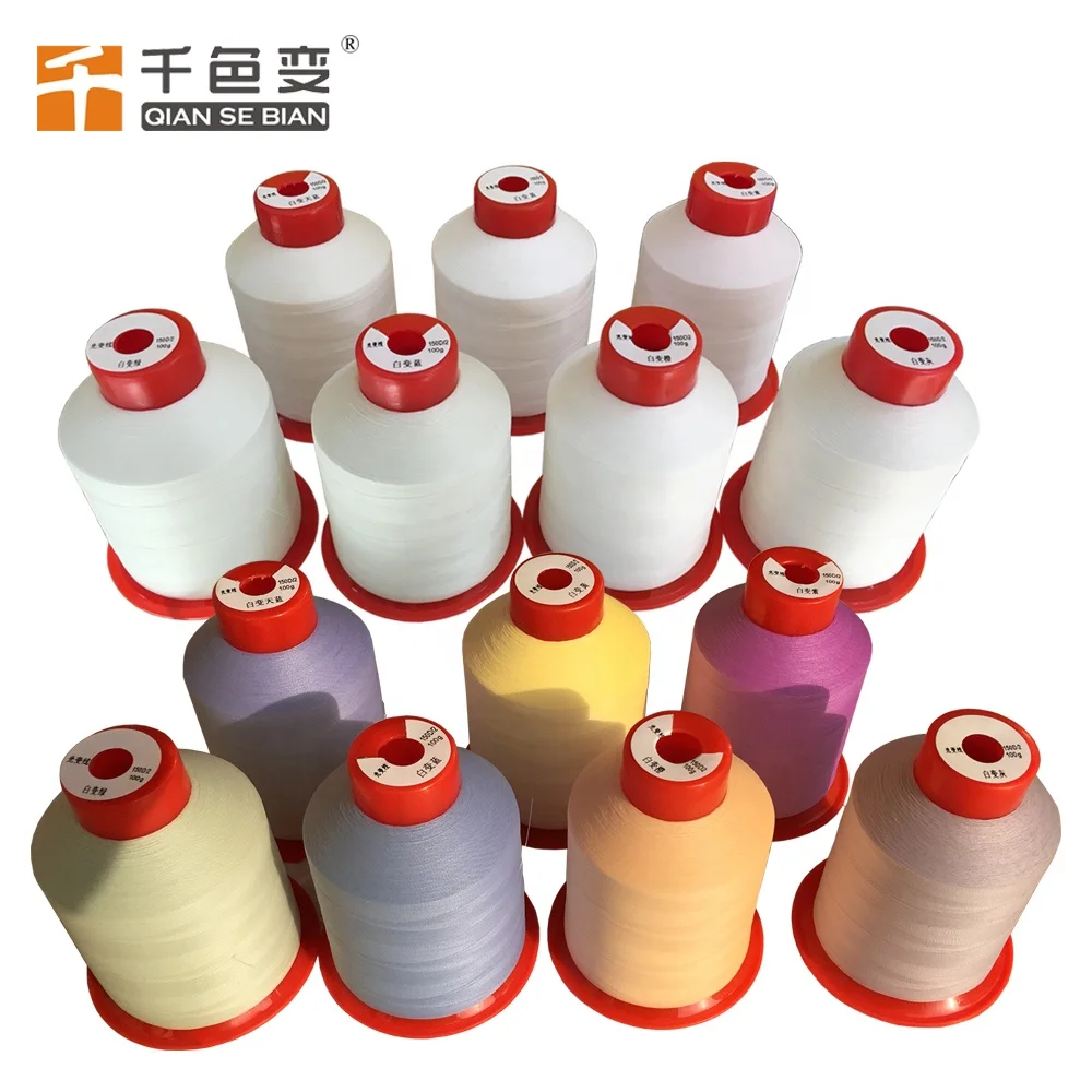 SMART MATERIALS reversible Thermochromic with changing color PET  Polyester 150D yarn for Textile fabric Embroider T-SHIRT Use