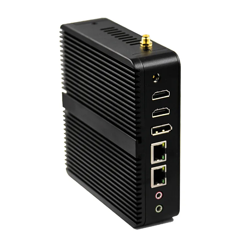 2023 OEM Fanless industrial mini pc J6412 Elkhart Lake In-tel Cel.eron 2COM 2*HD DP Embedded Industrial Computer Mini Desktop PC