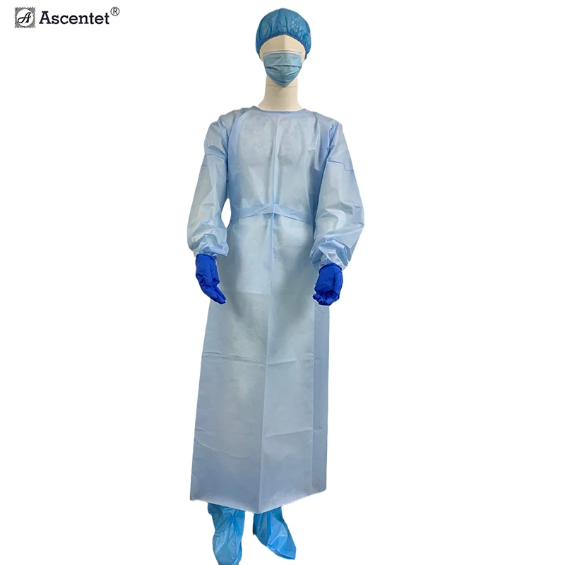Concise design pp isolation gown disposable isolation gown non-woven isolation gown