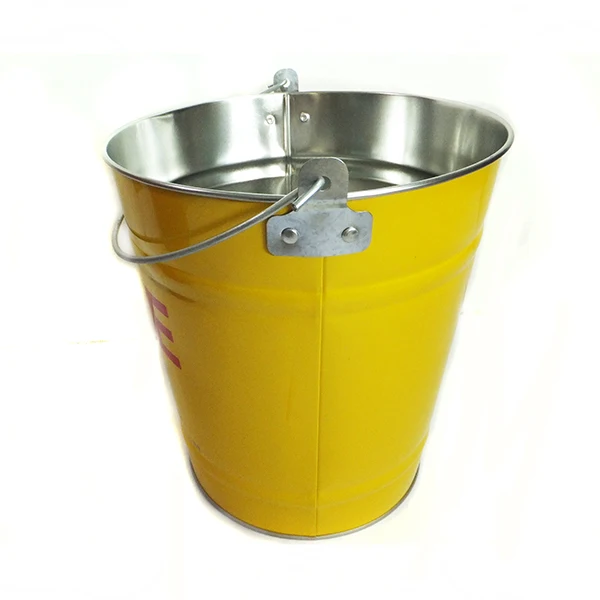 large round  8L metal Galvanized ice Bucket metal  beer bucket with bottle opener