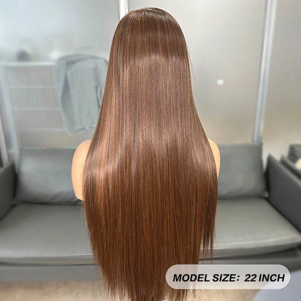 Highlight Color Straight Heat Resistant Synthetic Hair Wigs For Black Women Futura Fiber Hair 13x6 Synthetic Lace Front Wigs