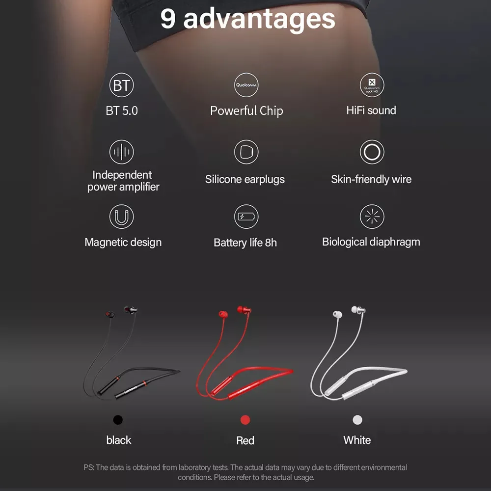 Promotional Lenovo HE05X original neckband headphones magnetic BT5.0 sports HIFI sound wireless earphone